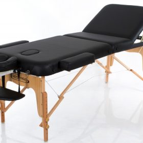 Trodelna prenosna črna masažna miza RESTPRO® VIP 3